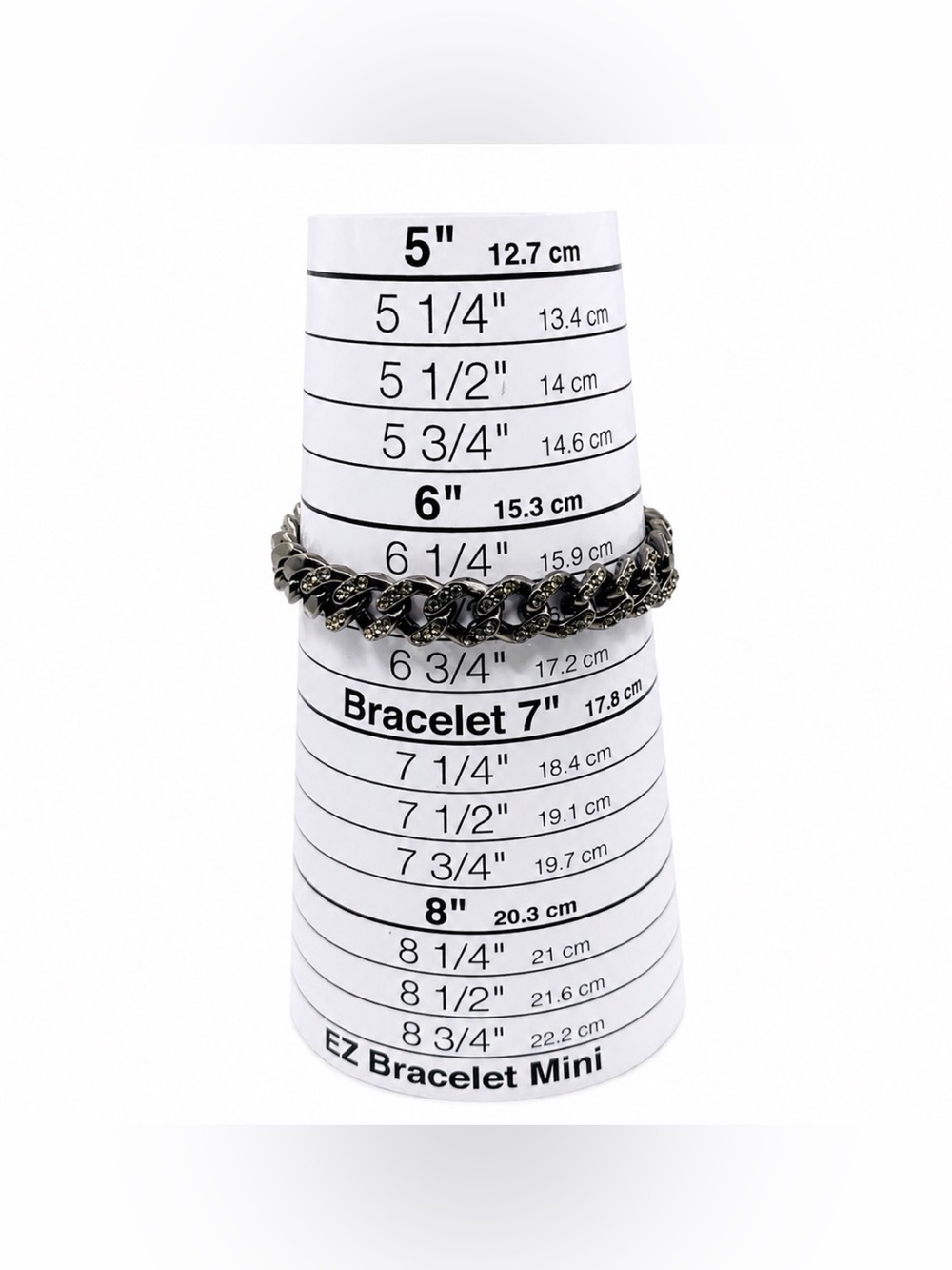 Givenchy Gunmetal Chain Link Bracelet with Swarovski Crystals Gorgeous - Picture 3 of 9